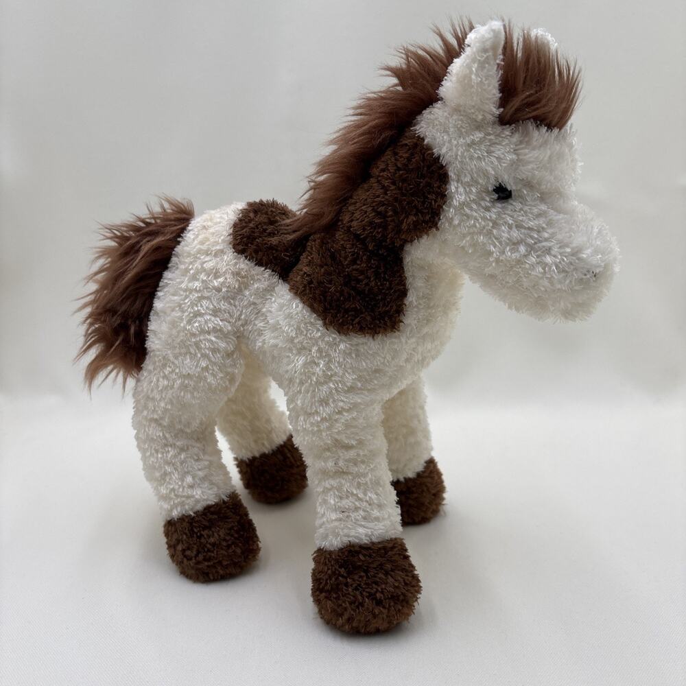 Douglas Brown Beige/White Spotted Plush Soft Stuffed Animal Horse Pony Toy